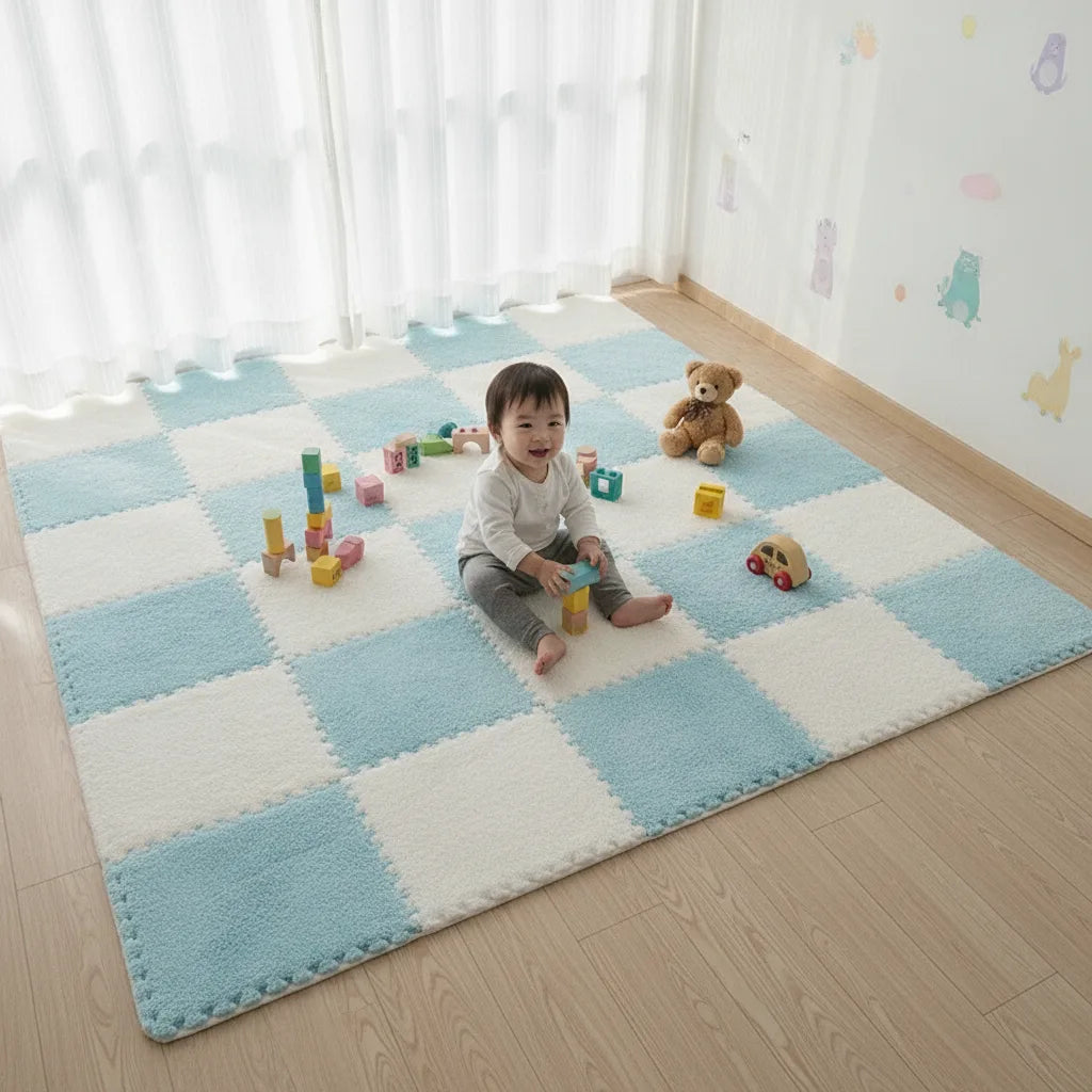 Tapis puzzle enfant en dalles mousse