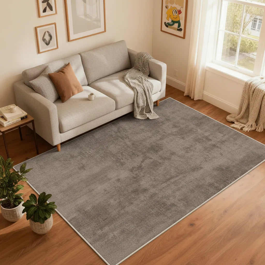Tapis de salon velours uni doux