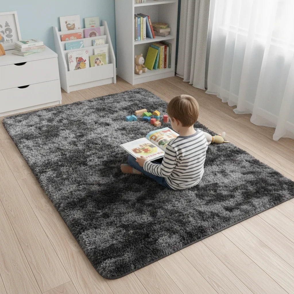 Tapis enfant moelleux uni