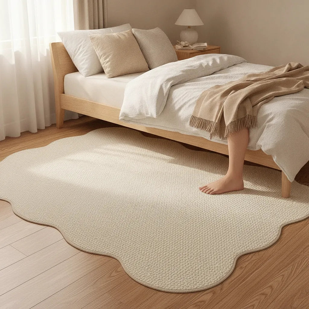 Tapis de chambre aspect sisal beige