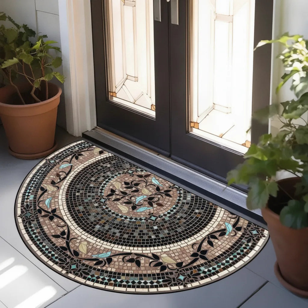 Tapis d'entrée motif mosaïque