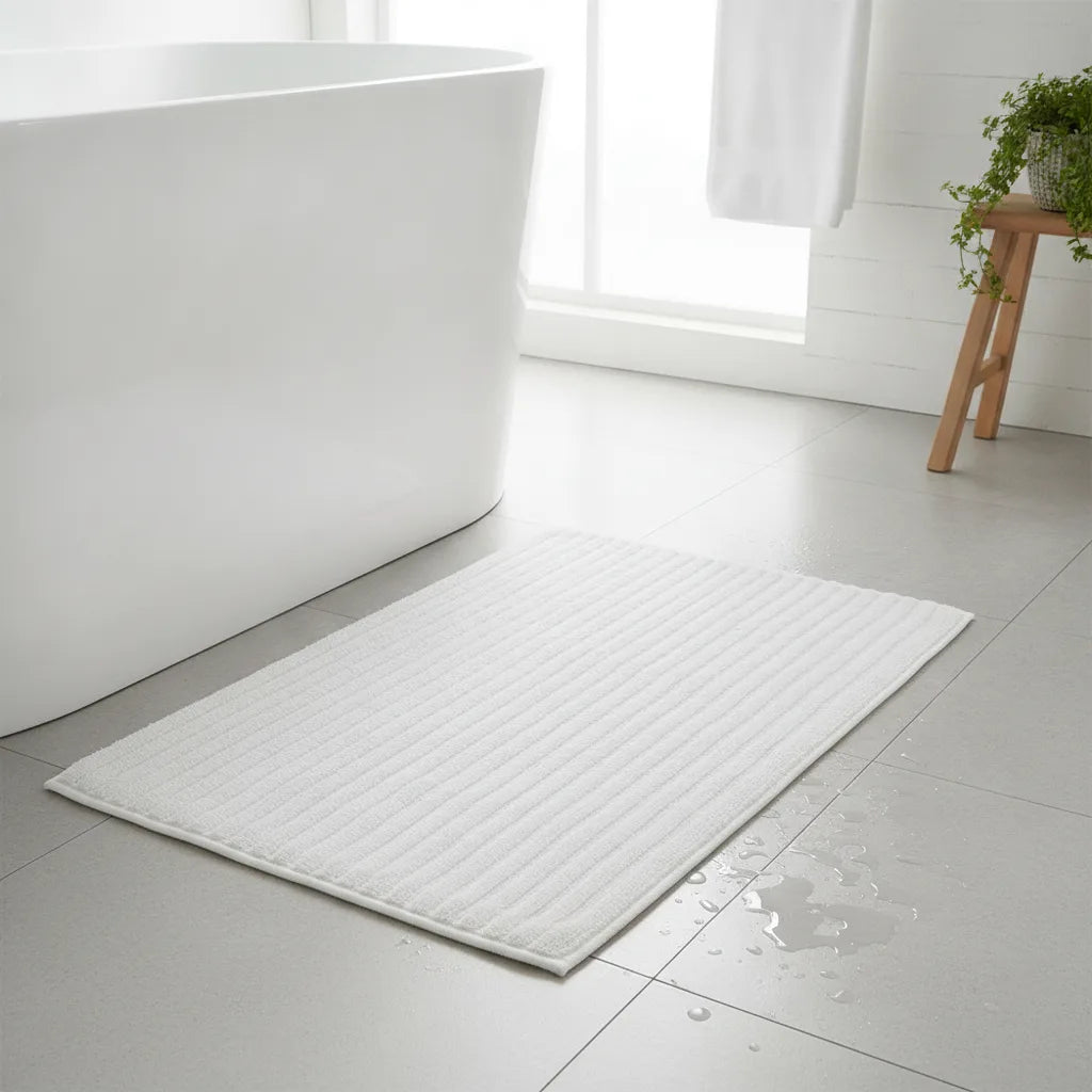 Tapis de bain épais en velours de coton