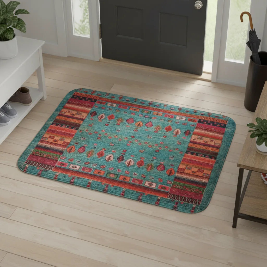 Tapis d'entrée berbère bohème