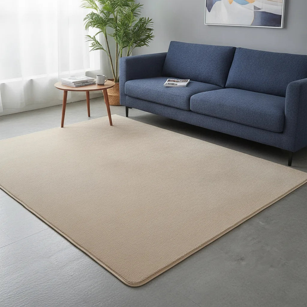 Tapis de salon uni en flanelle douce