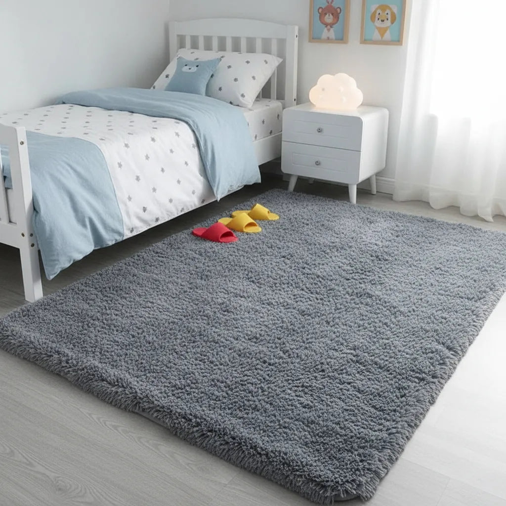 Tapis chambre enfant uni tout doux