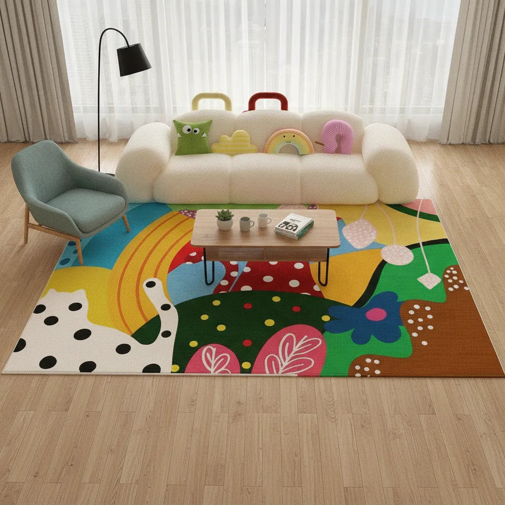Tapis de salon abstrait moderne