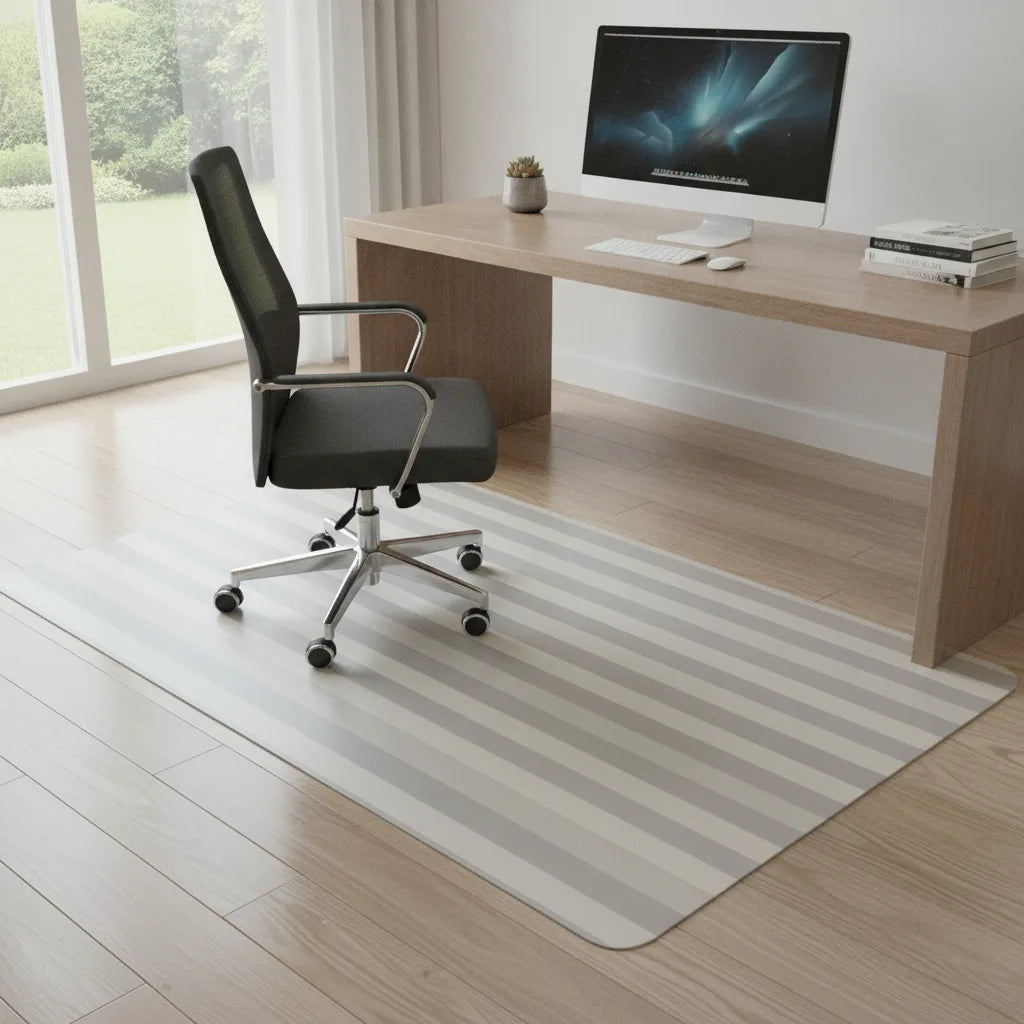 Tapis de bureau rayé antidérapant