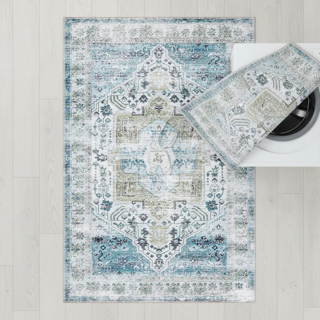 Tapis oriental vintage lavable