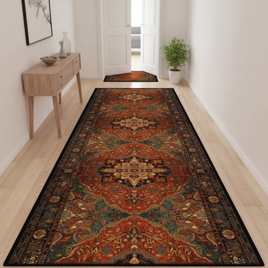 Tapis de couloir motif oriental