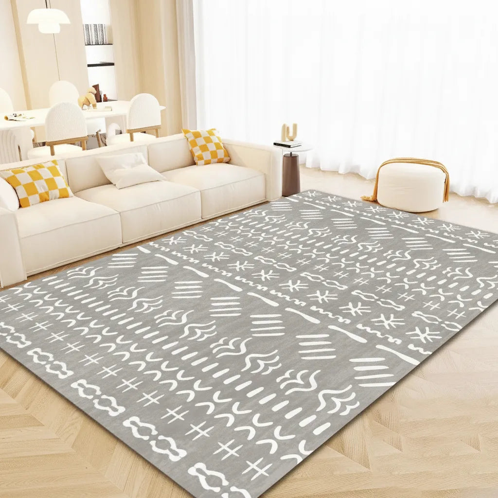 Tapis de salon bohème rétro