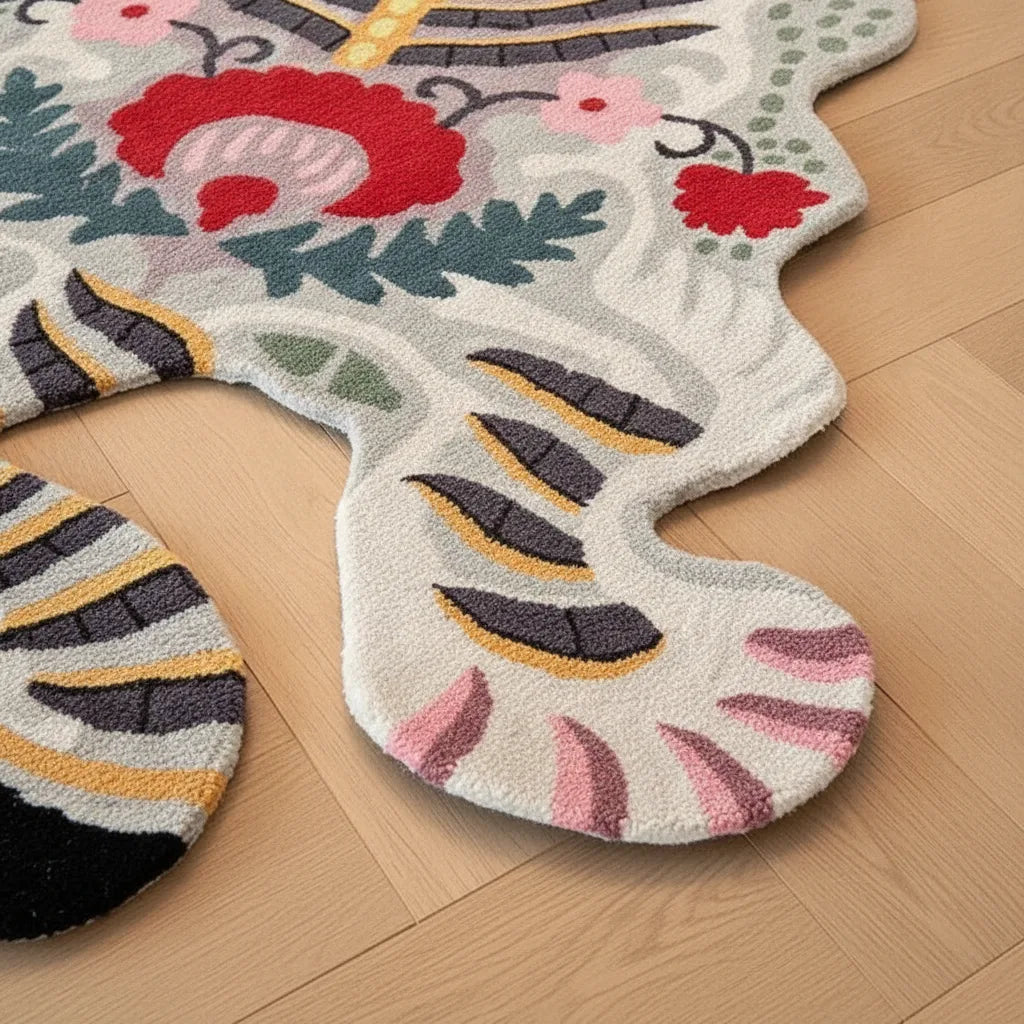 Tapis peau de tigre doux