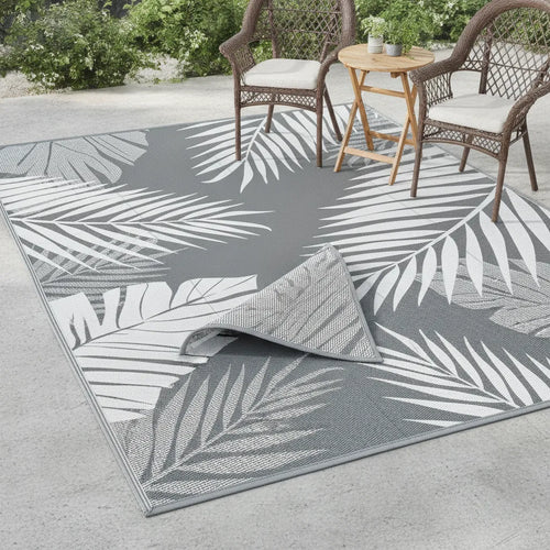 Tapis d'extérieur tressé réversible