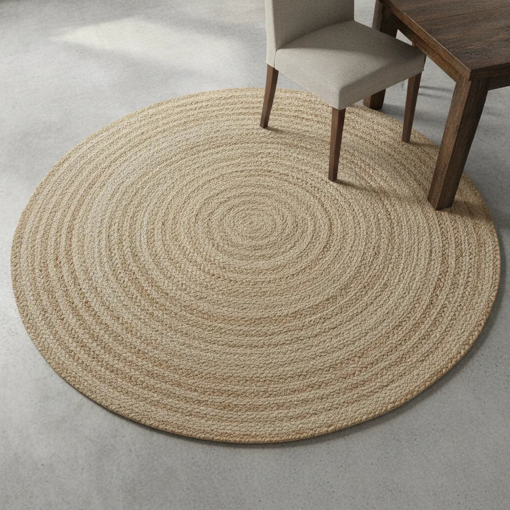 Tapis rond en jute naturel
