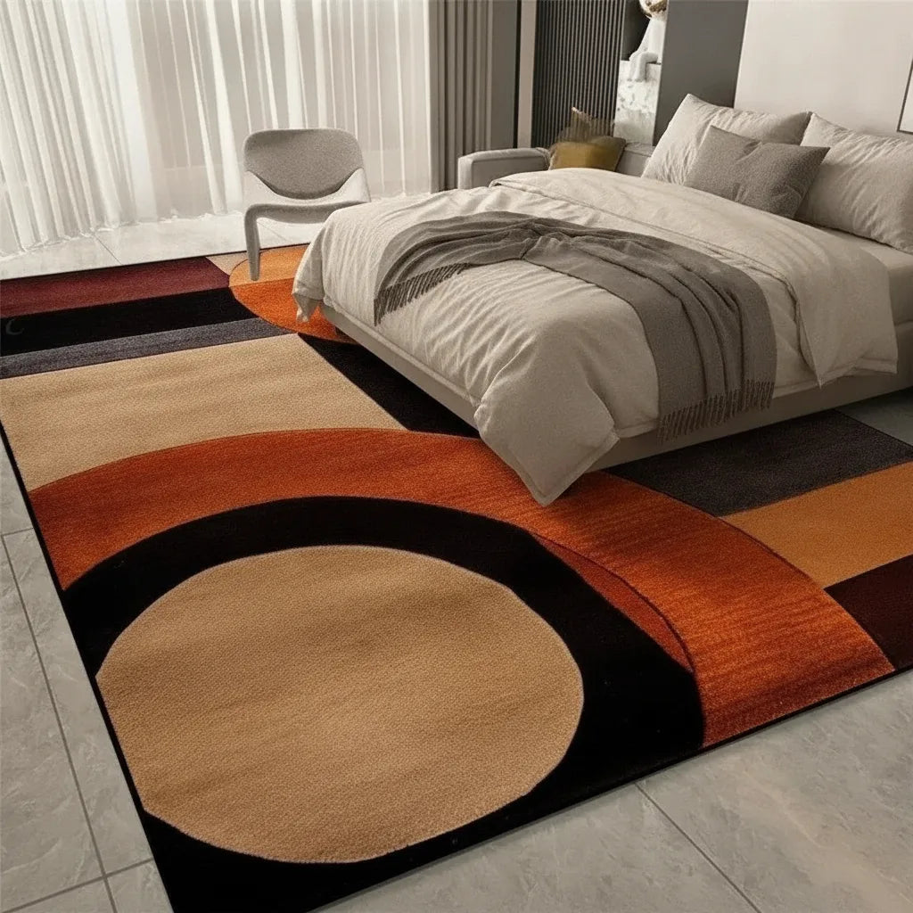 Tapis de chambre courbes modernes