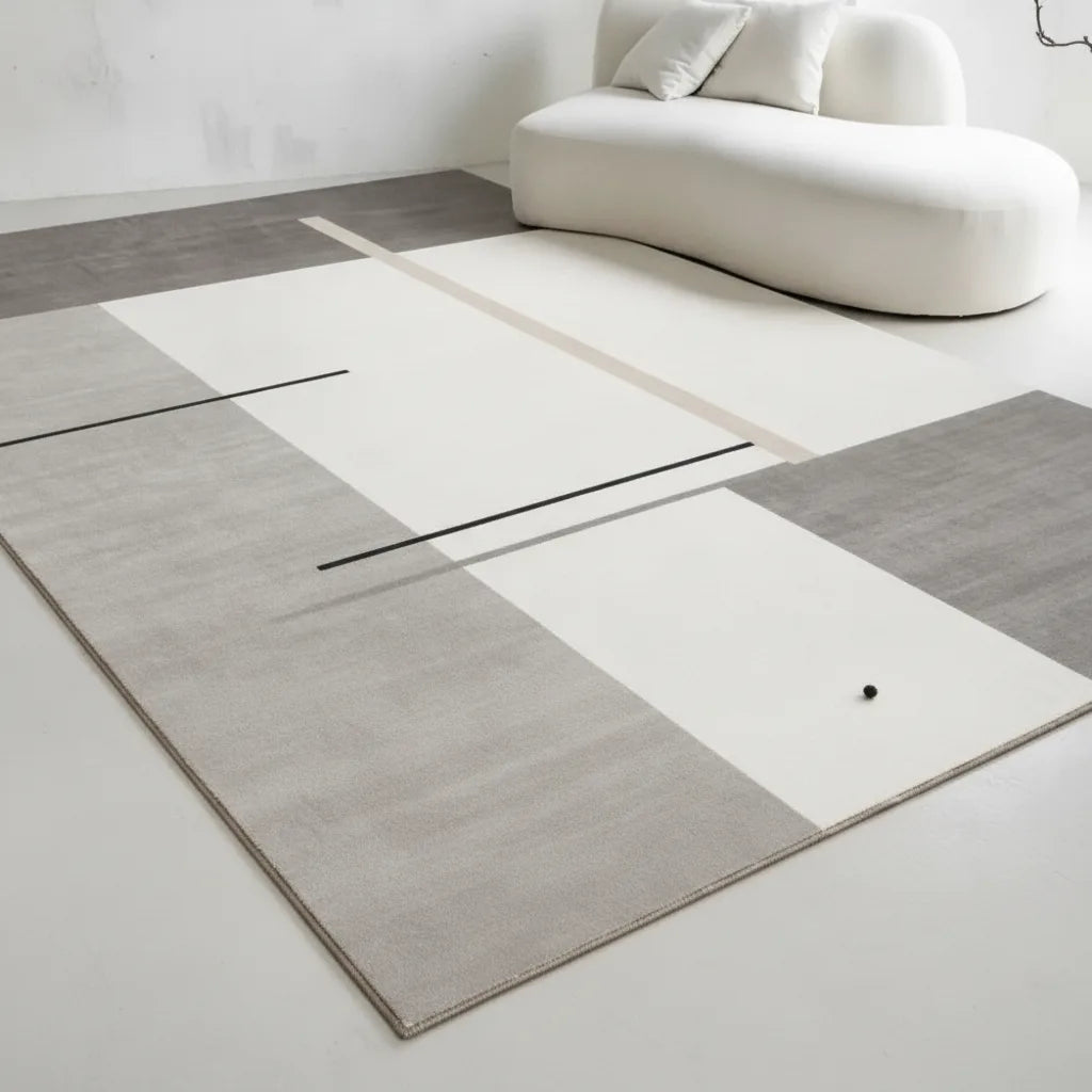 Tapis de salon flanelle motif géométrique
