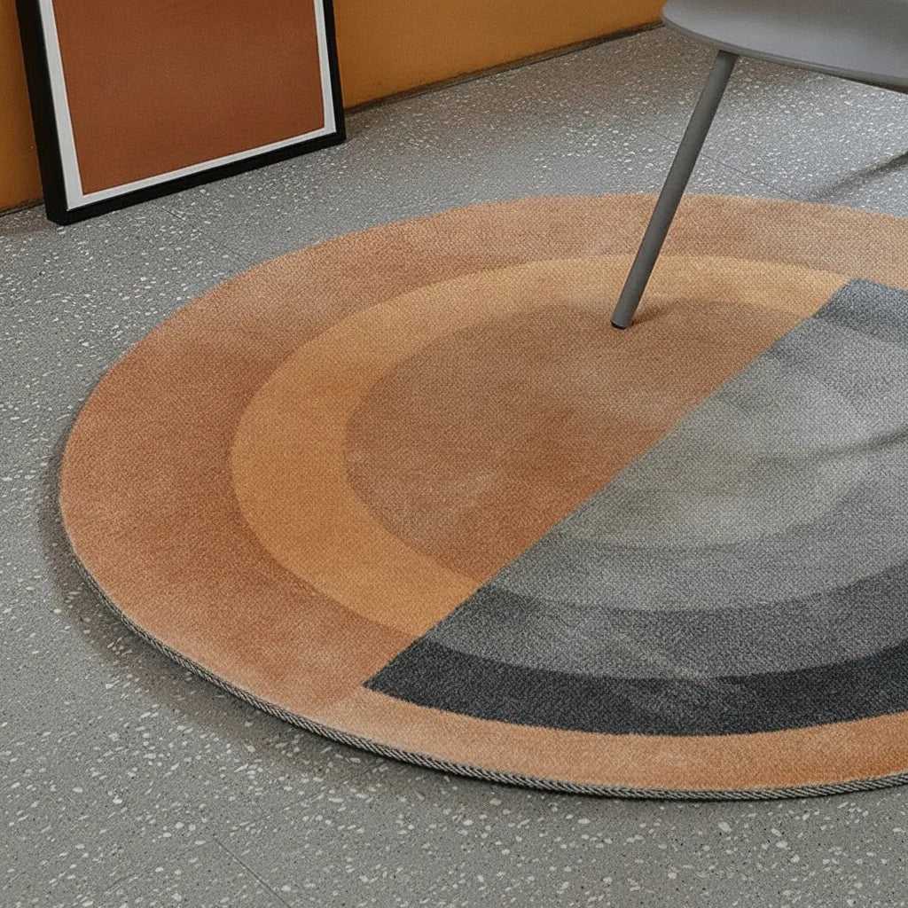 Tapis rond scandinave moelleux
