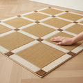 Tapis salon géométrique rétro doux