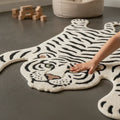 Tapis tigre blanc antidérapant