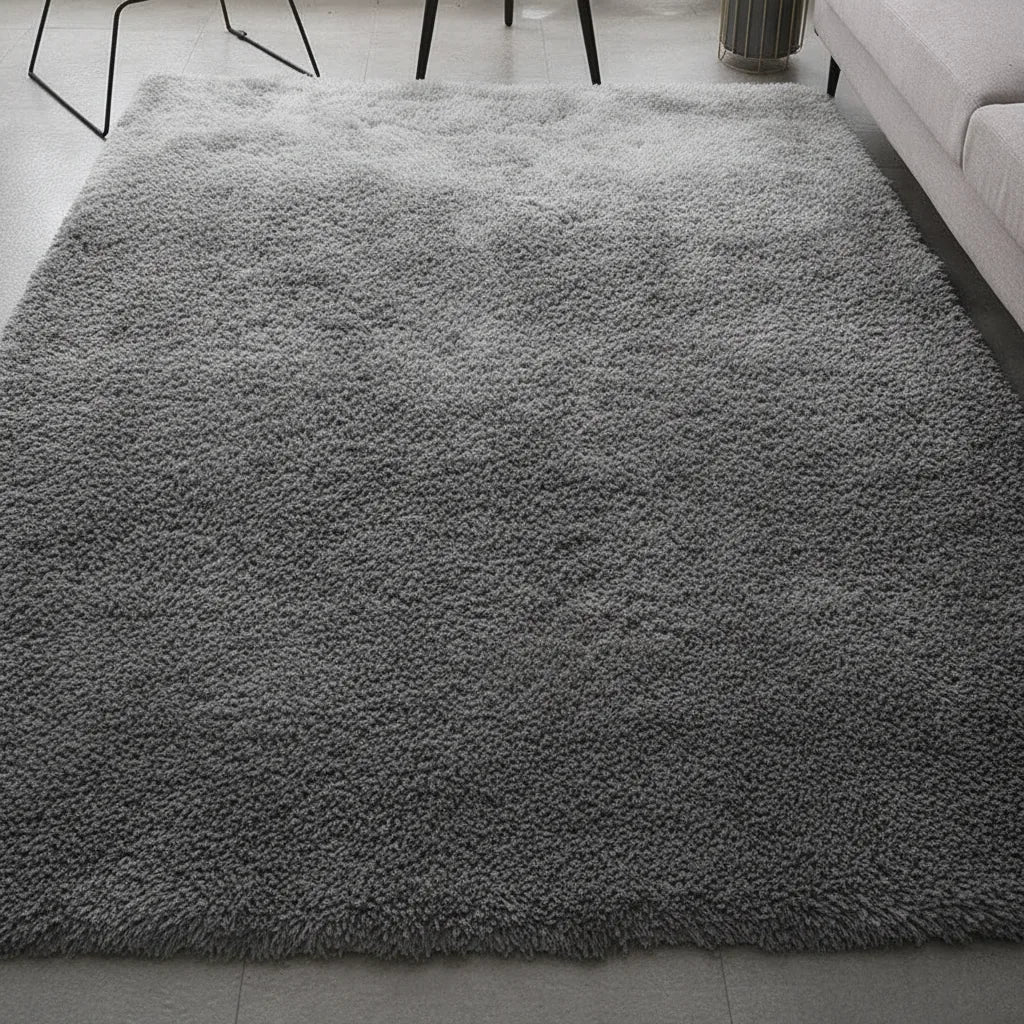 Tapis de salon velours dégradé gris