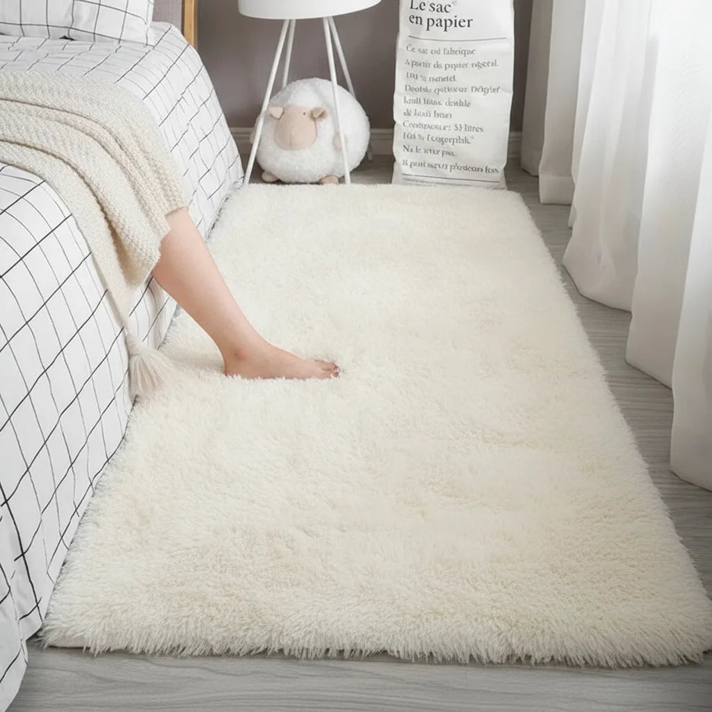 Tapis de chambre à poils longs