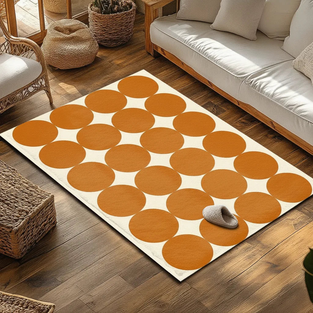 Tapis boho motif géométrique lavable