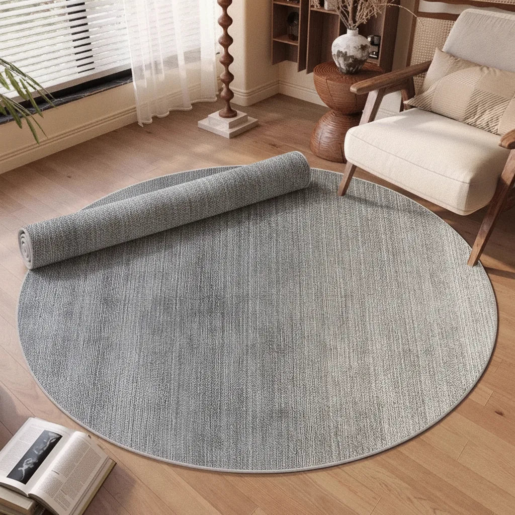 Tapis rond abstrait lavable en machine