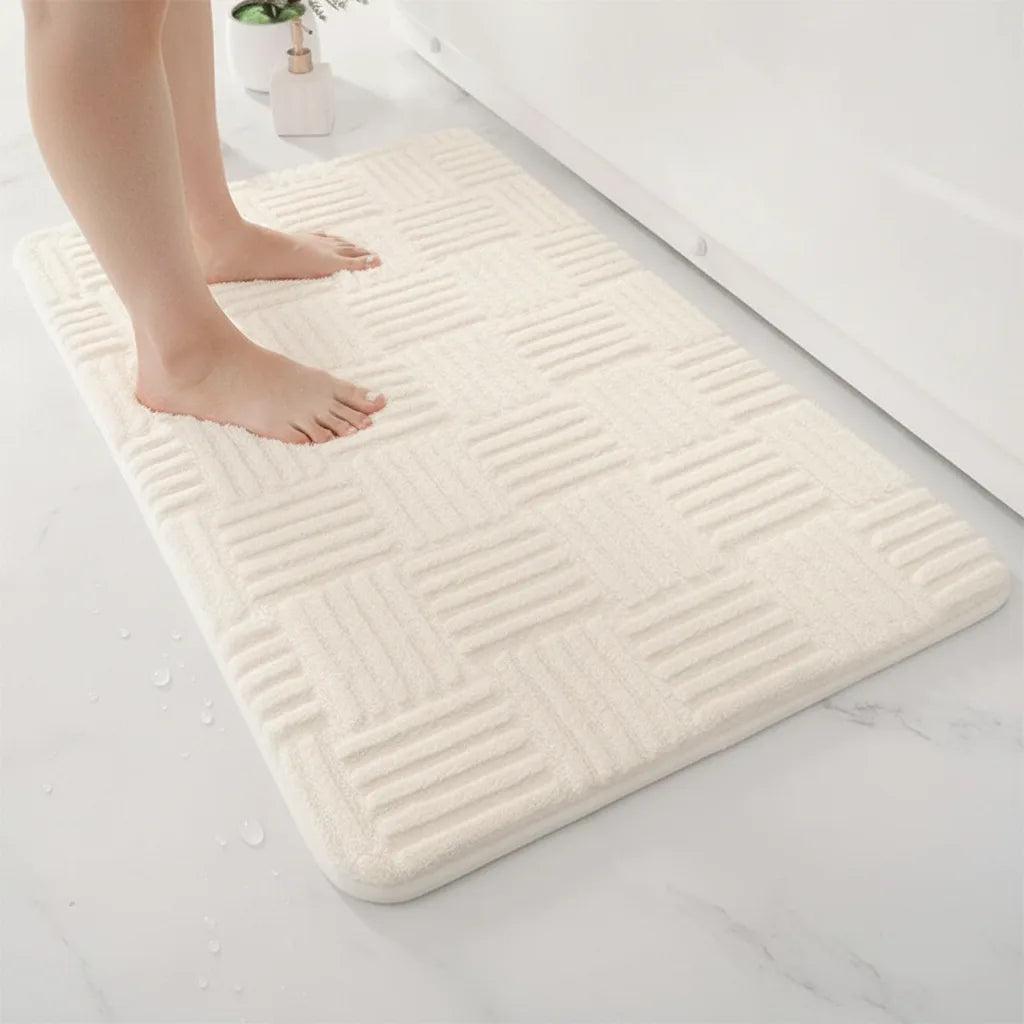 Tapis de bain épais en velours de coton