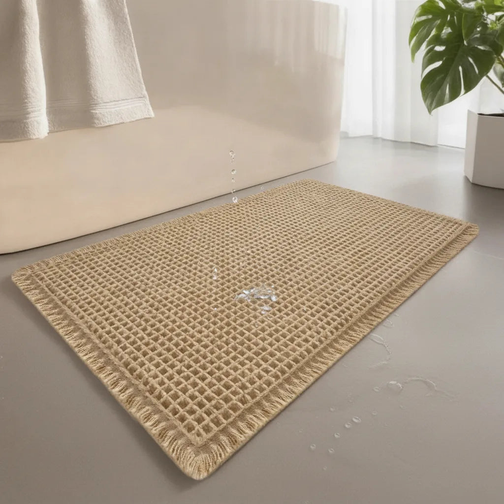 Tapis de bain gaufré absorbant