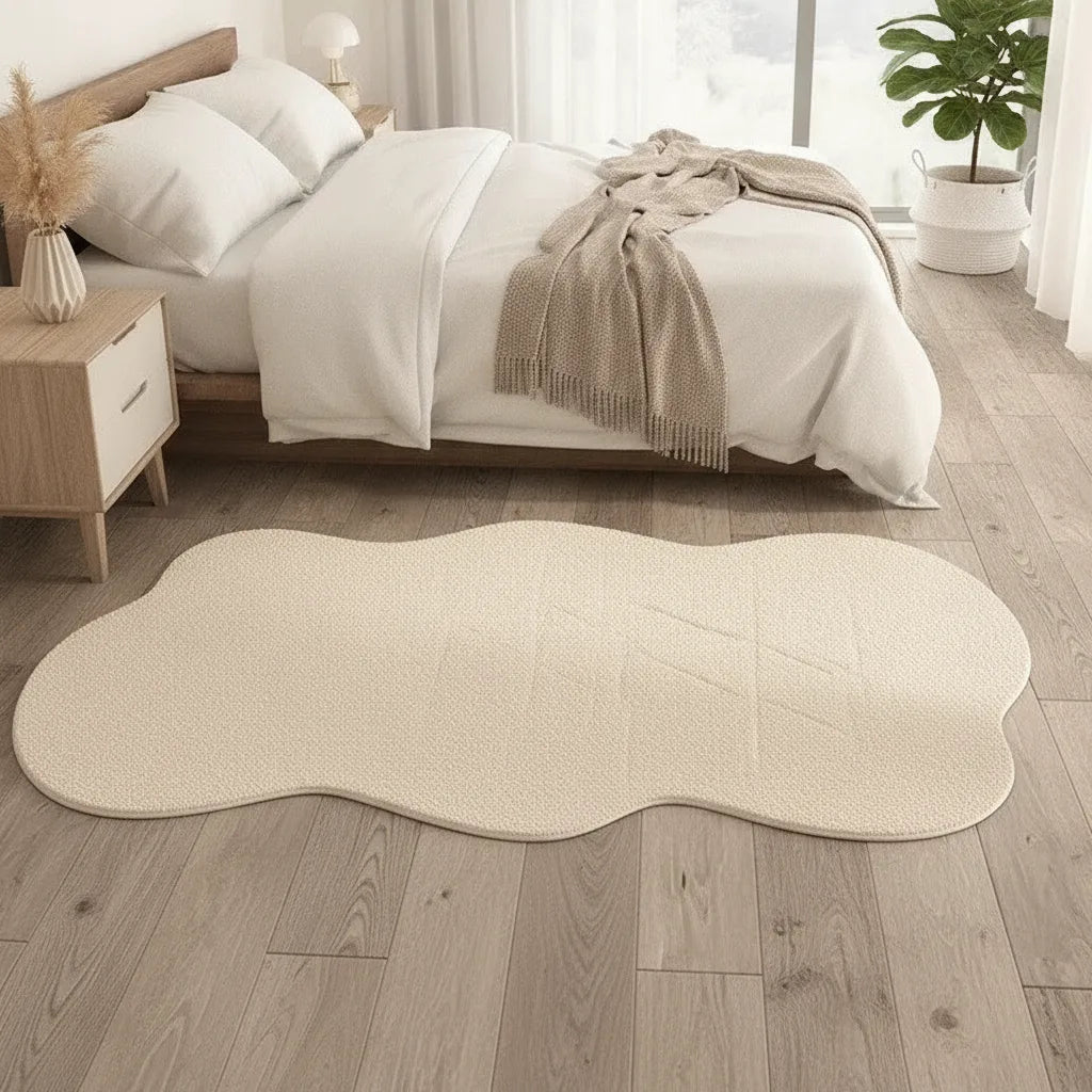 Tapis de chambre crème moelleux