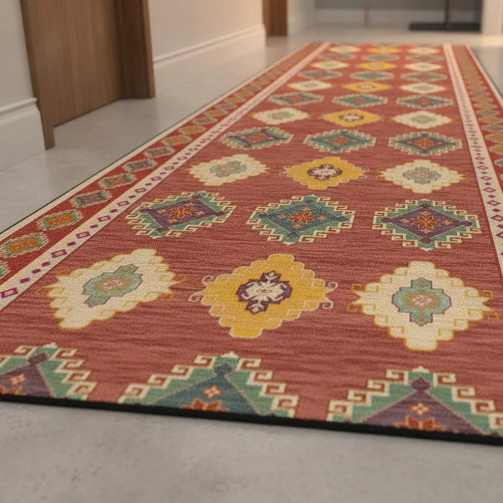 Tapis de couloir motif oriental