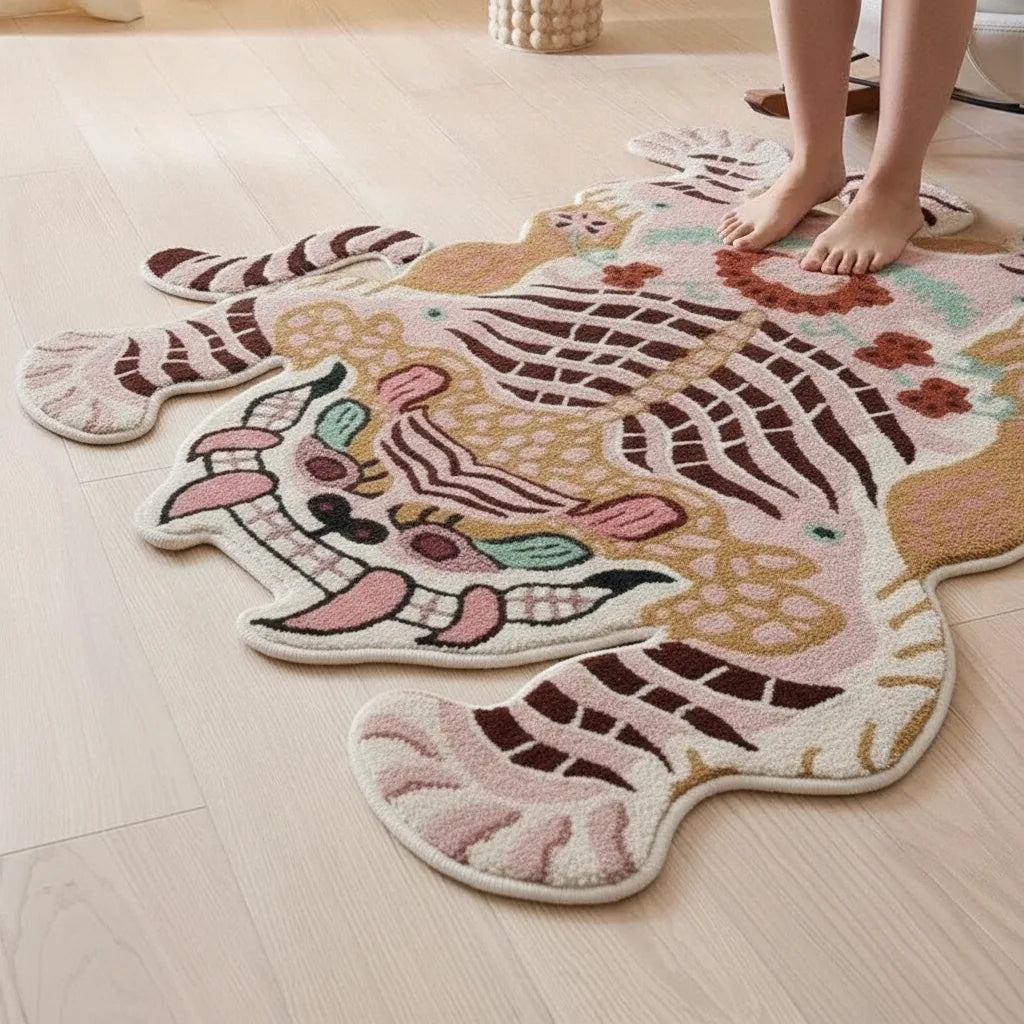 Tapis peau de tigre doux