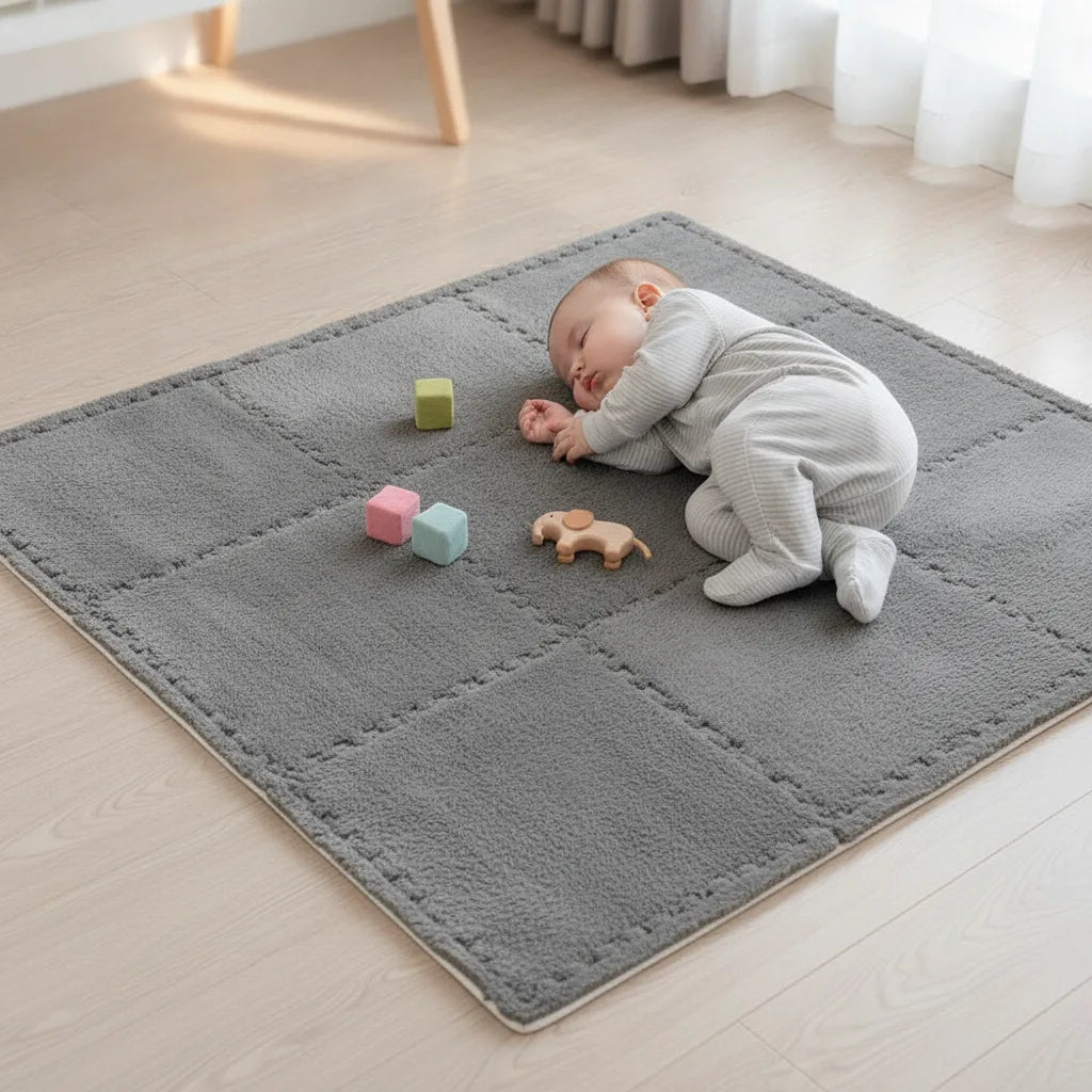Tapis puzzle bébé dalles velours