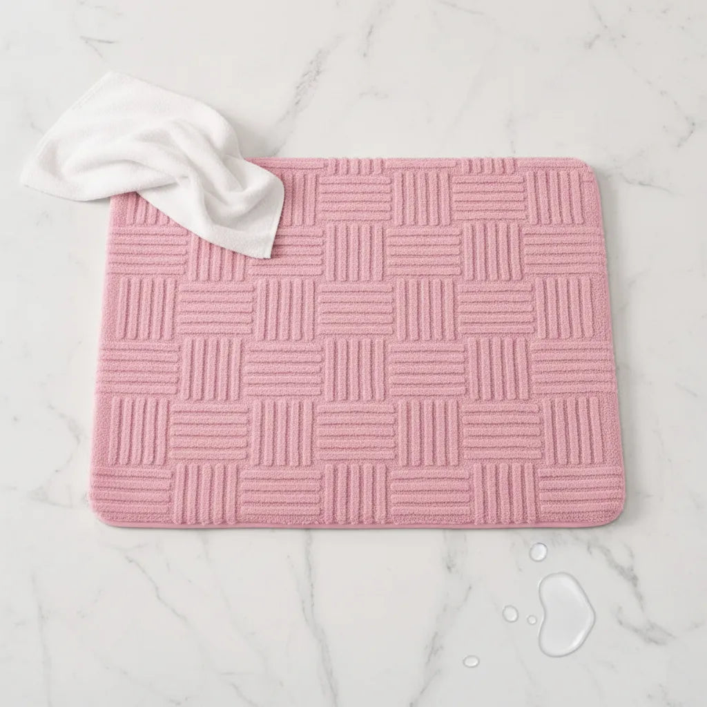 Tapis de bain épais en velours de coton