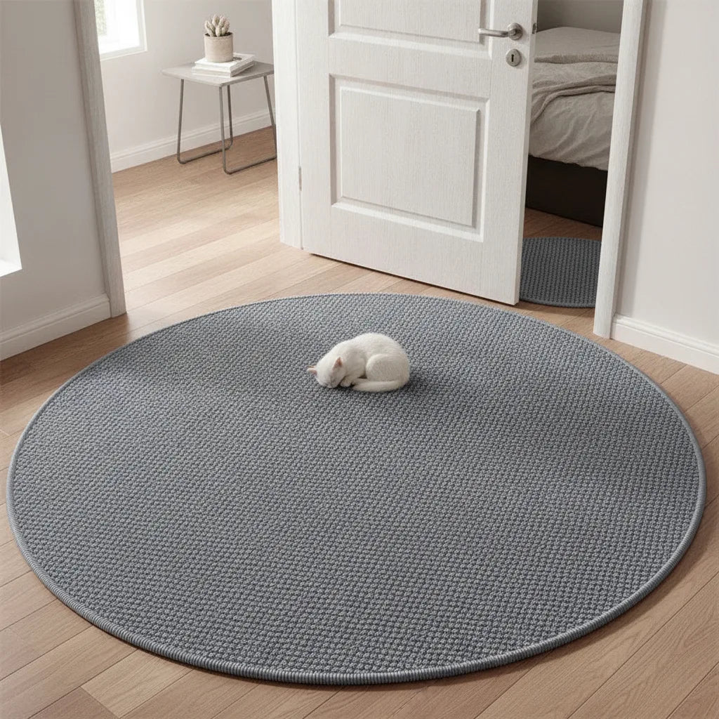 Tapis rond fin lavable en machine
