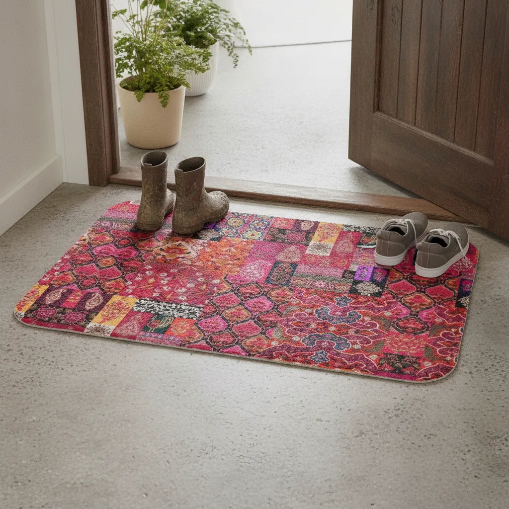 Tapis d'entrée berbère bohème