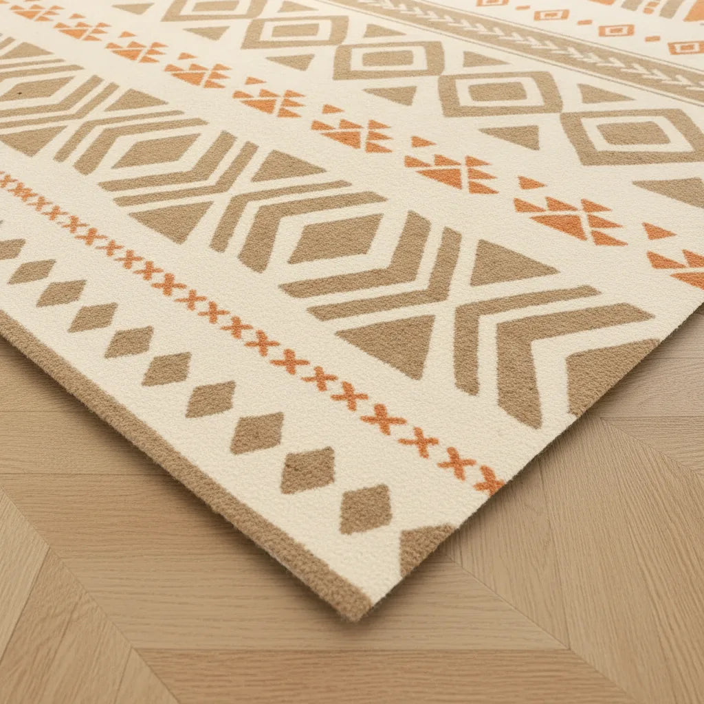 Tapis de salon bohème rétro