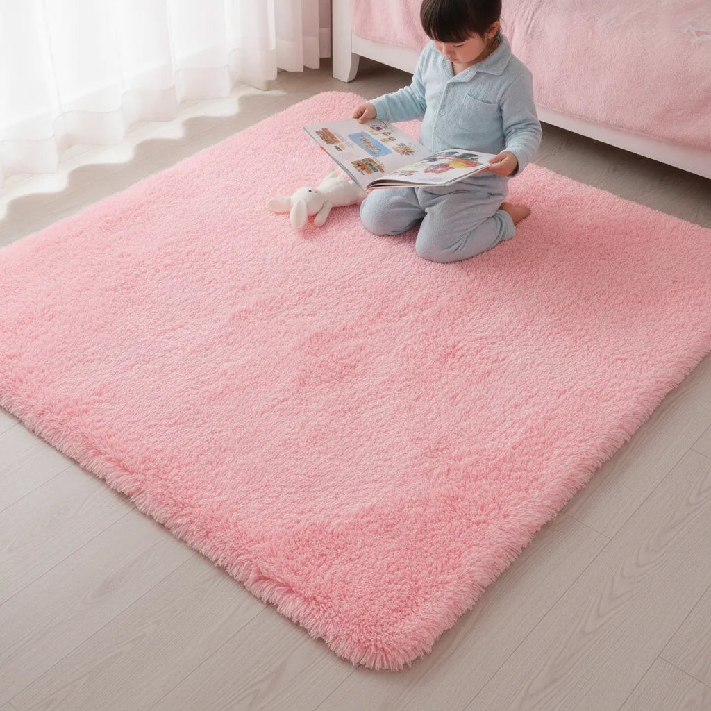 Tapis enfant moelleux uni