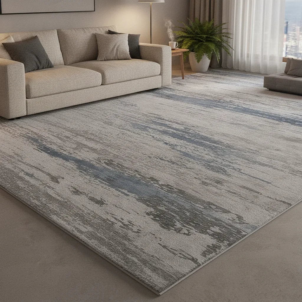 Tapis de salon rayé doux et épais