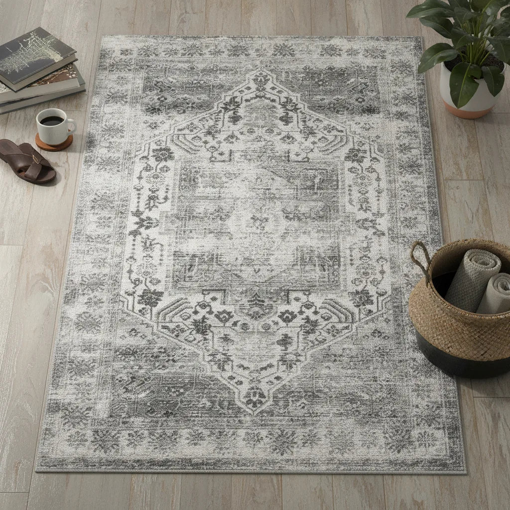 Tapis oriental vintage lavable