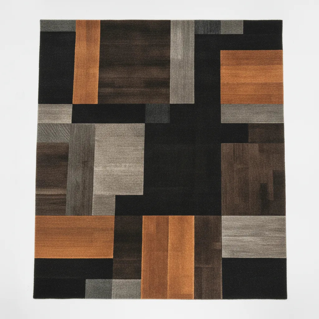 Tapis salon abstrait en feutre doux
