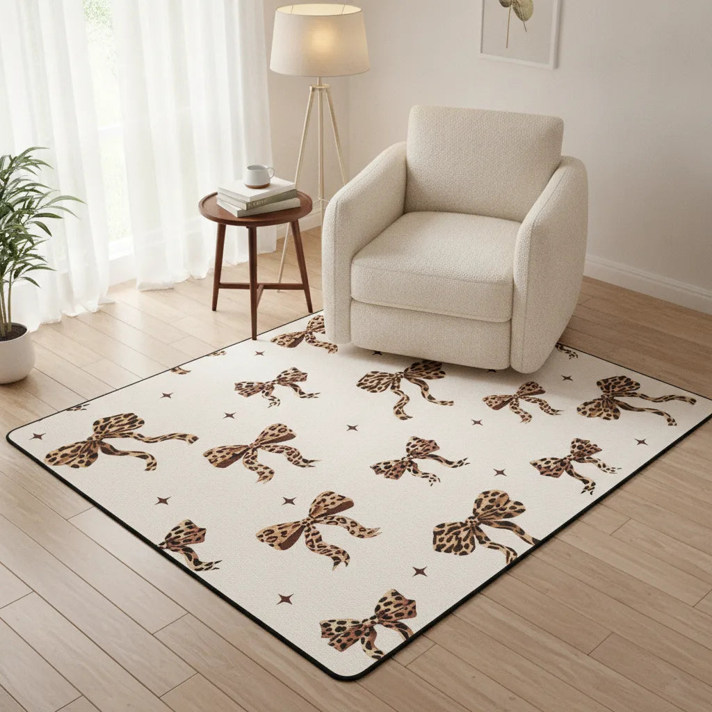 Tapis salon bohème à motif de vagues