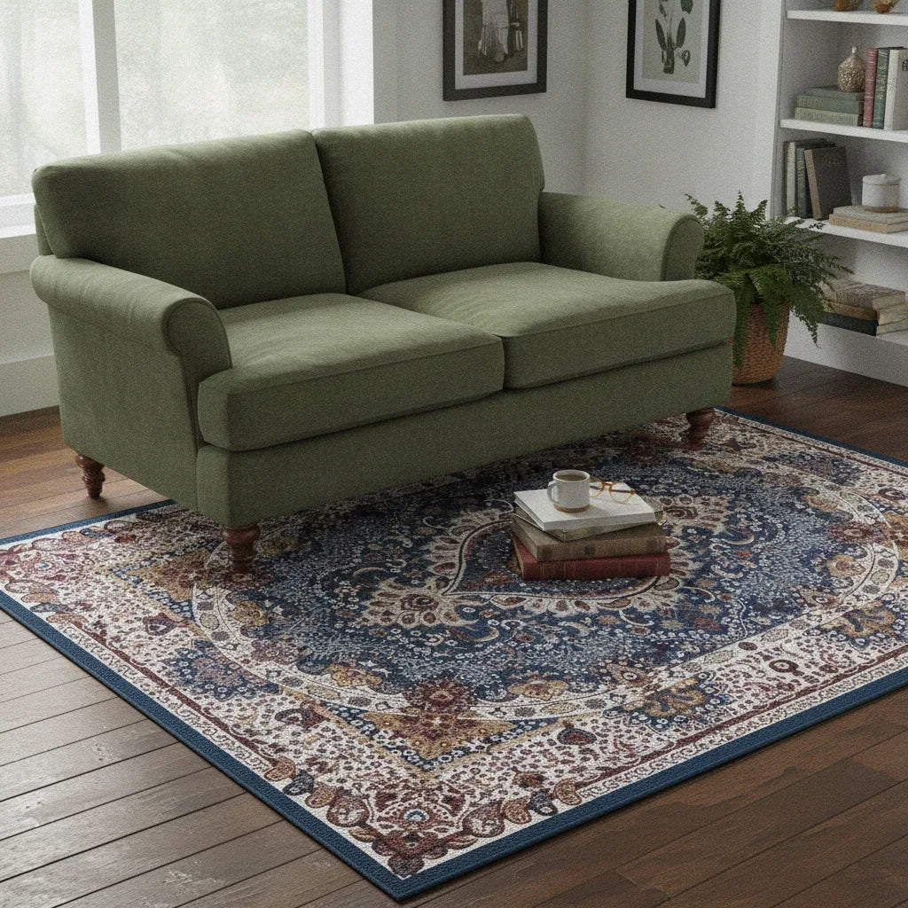 Tapis salon rétro américain lavable