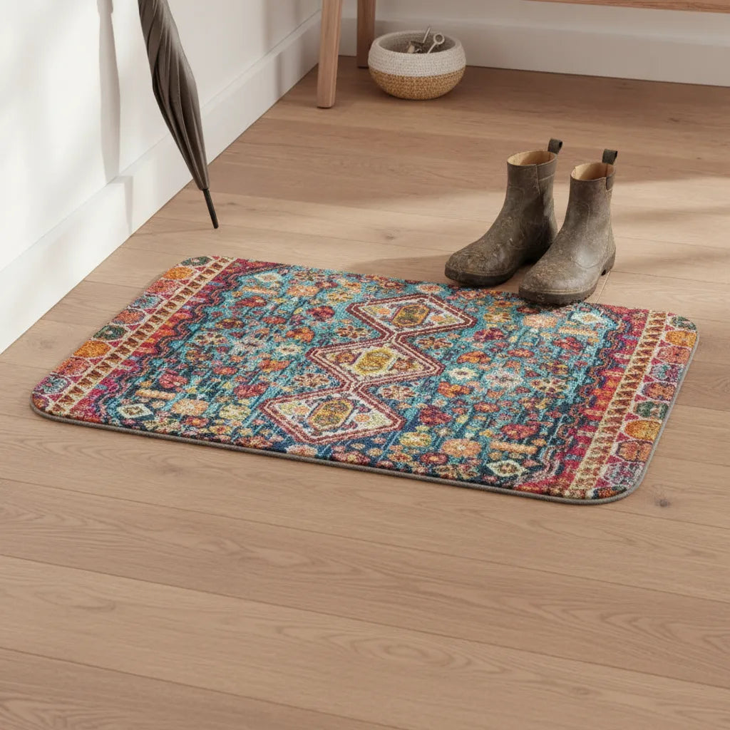 Tapis d'entrée berbère bohème