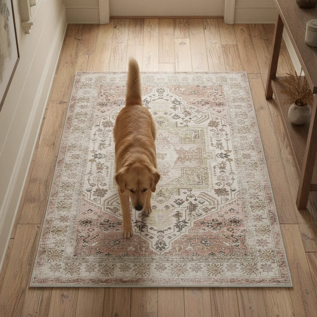Tapis oriental vintage lavable
