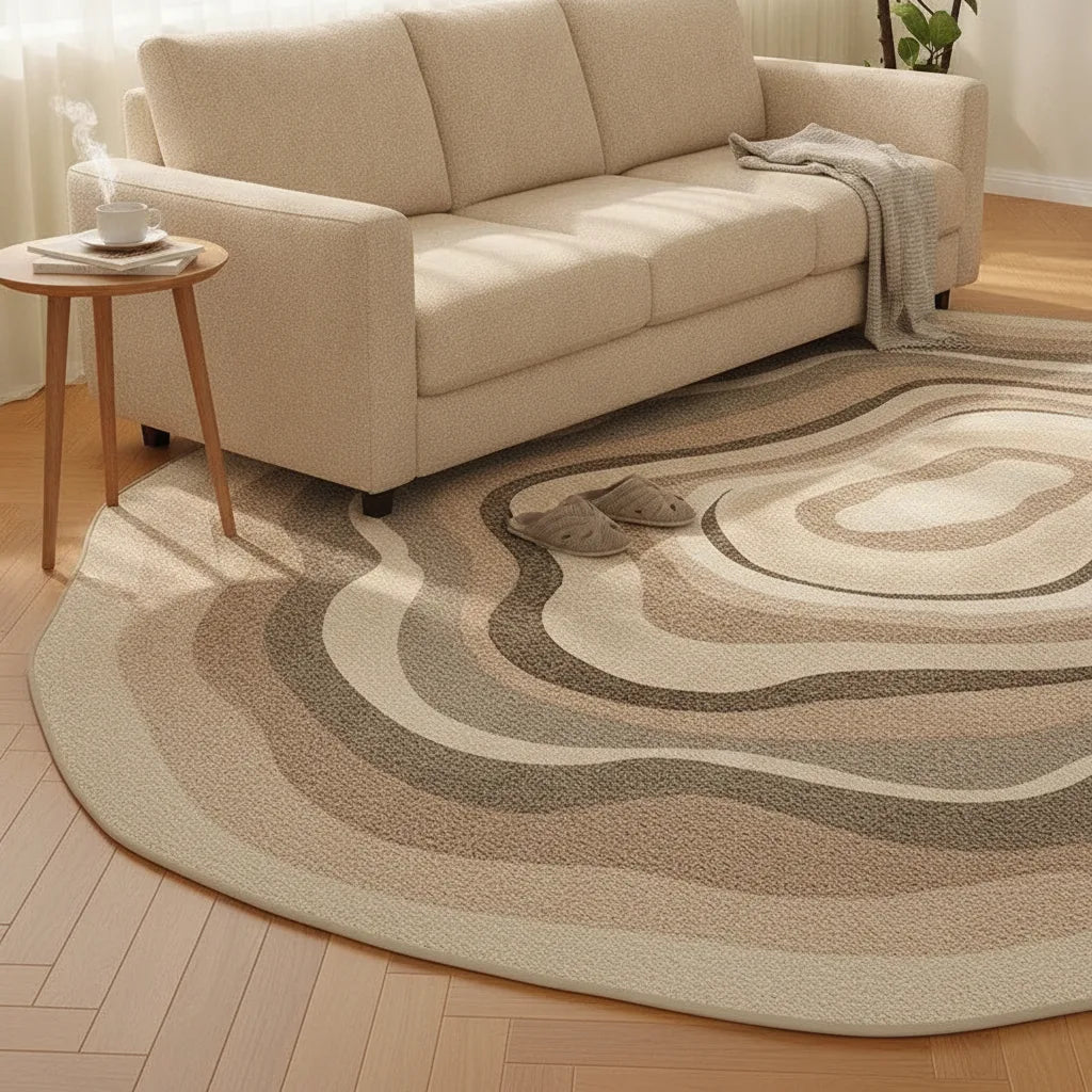 Tapis rétro moelleux à motifs