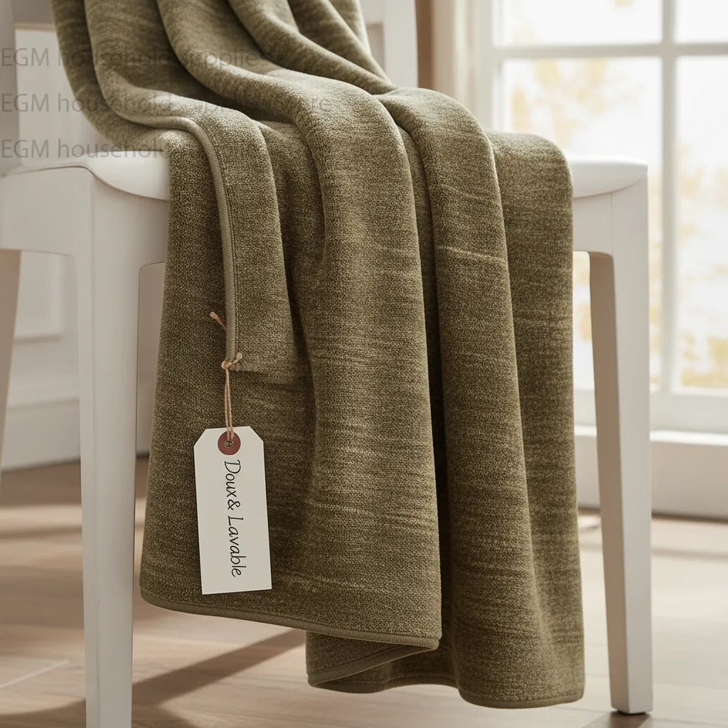 Tapis salon uni doux et lavable