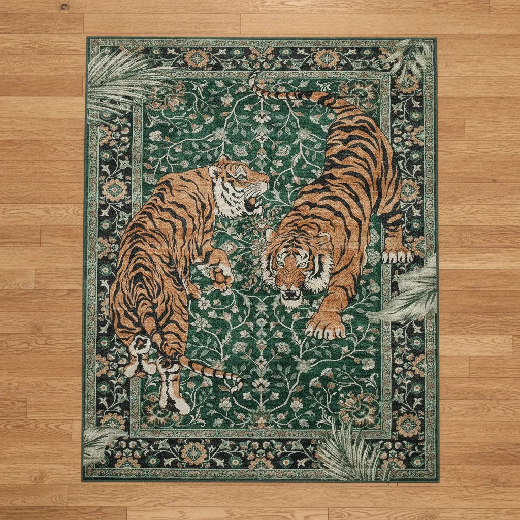 Tapis de salon jungle tigre
