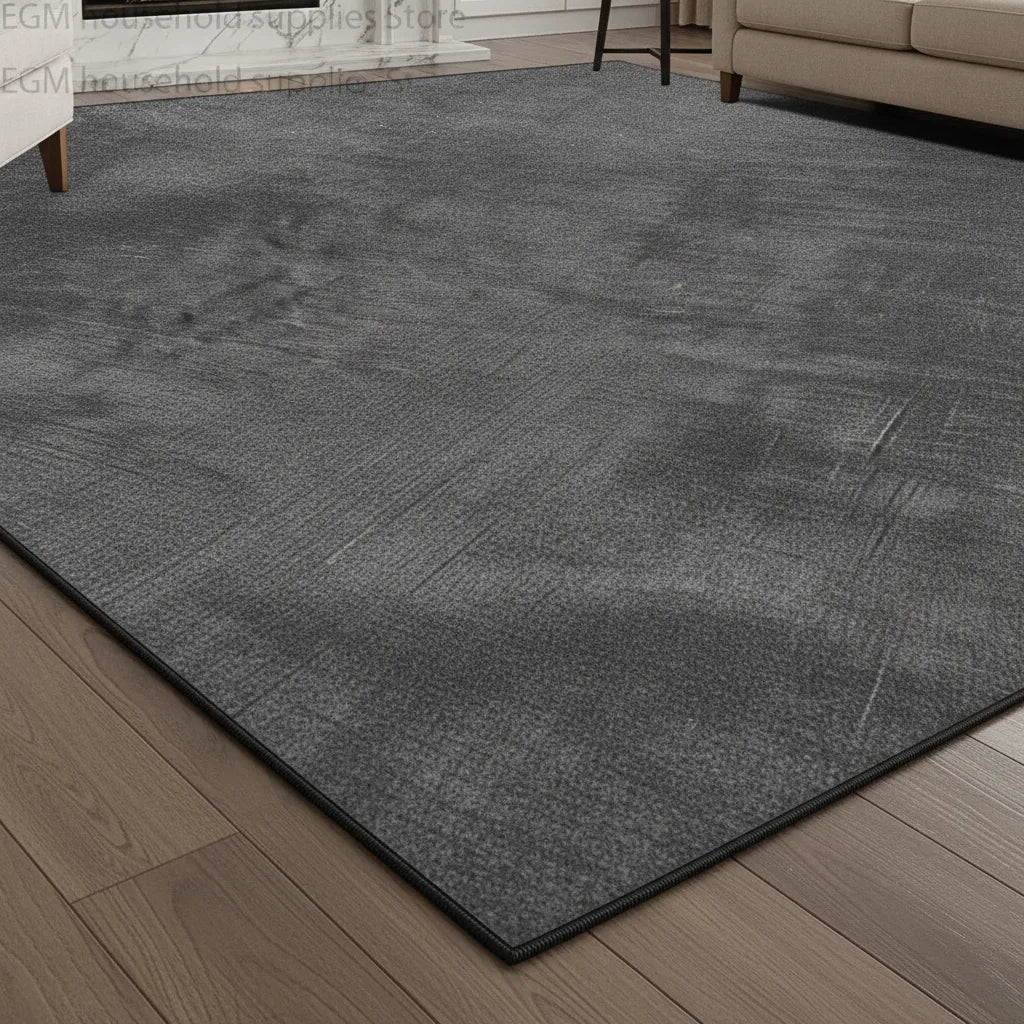 Tapis salon uni doux et lavable