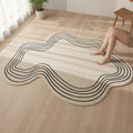 Tapis ovale crème doux et moelleux