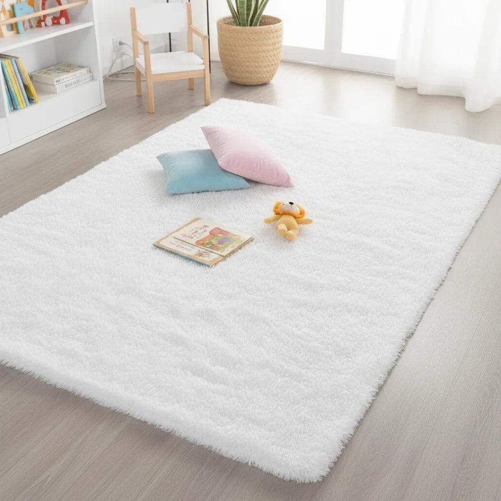 Tapis enfant moelleux uni